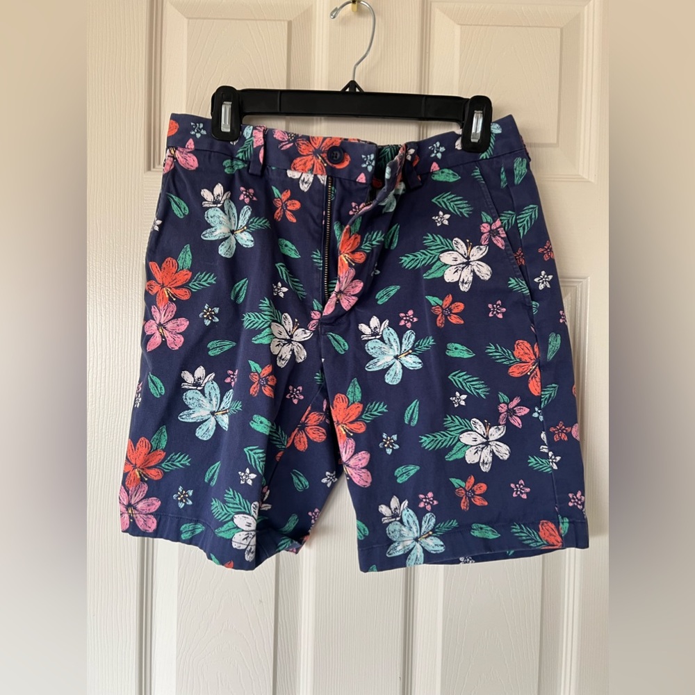 vineyard vine tropical navy shorts - 30 waist
